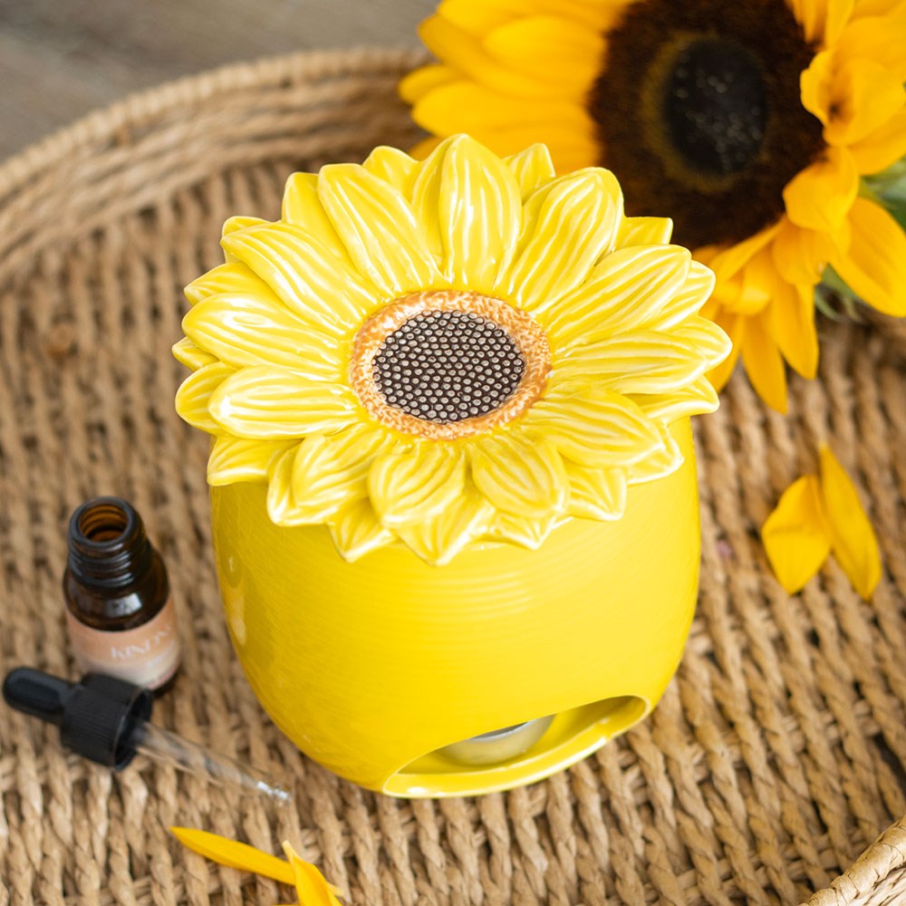 Sunflower Ceramic Oil Burner and Wax Warmer