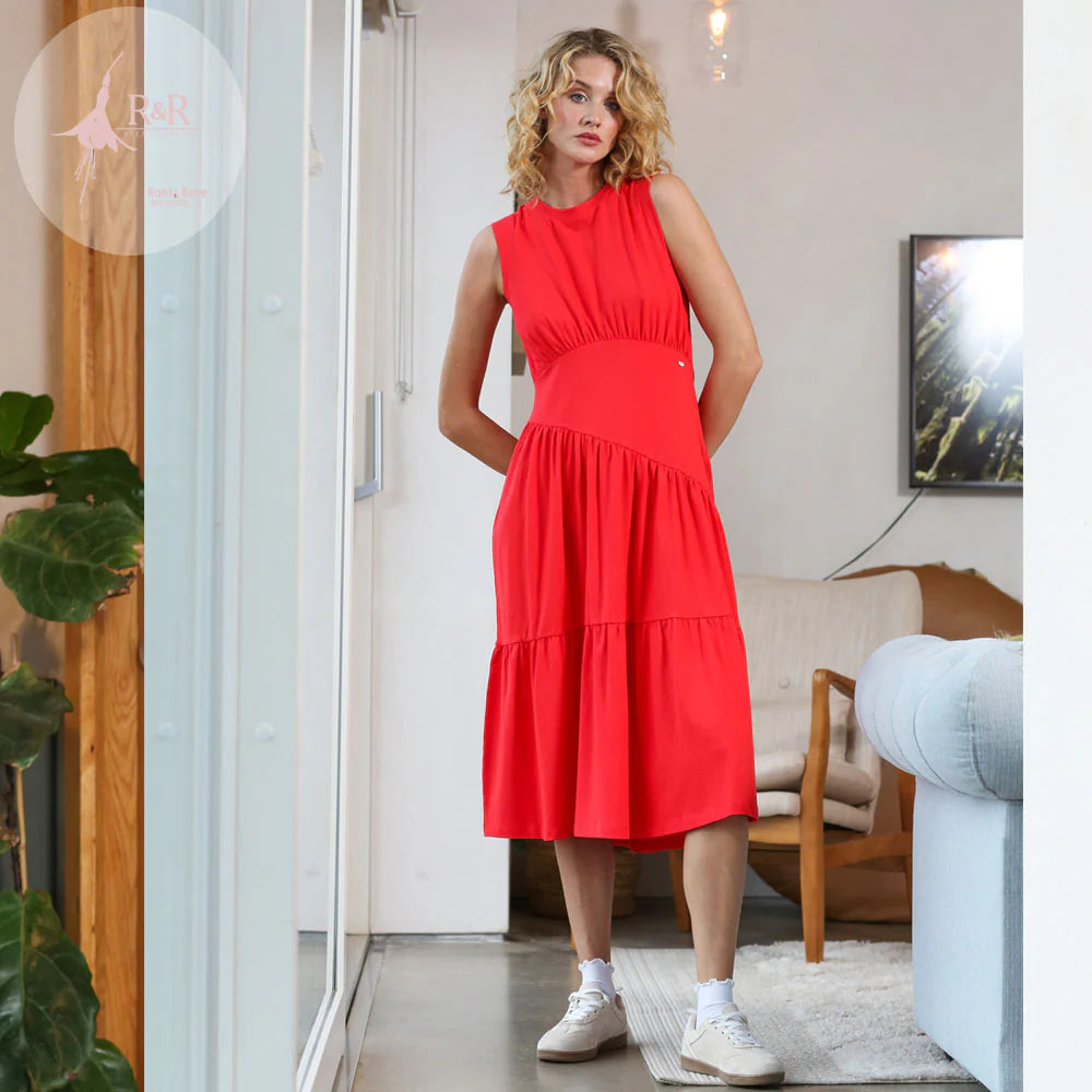 Relax & Renew Sarah Dress - Tomato