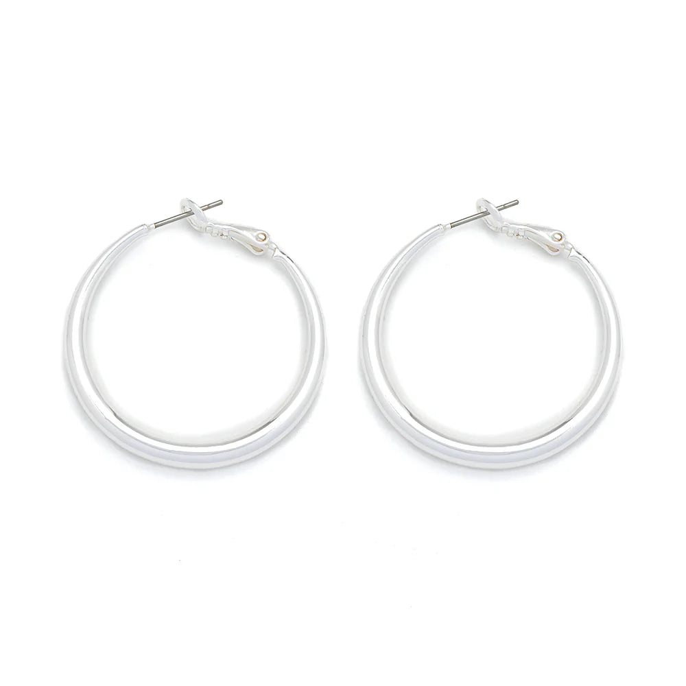 Knight & Day Oaklyn Silver Hoops