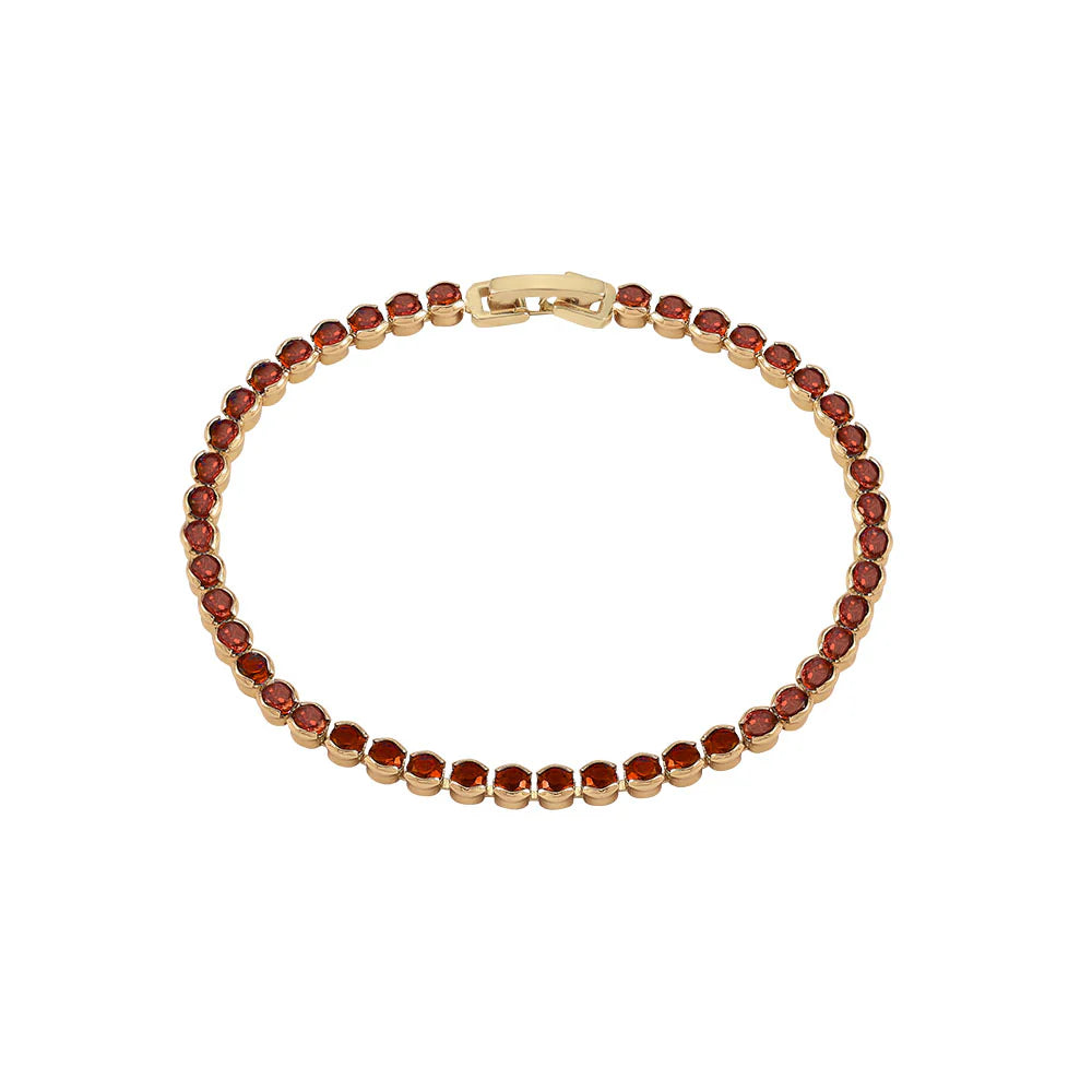Knight & Day Dakota Tennis Brscelet - Garnet