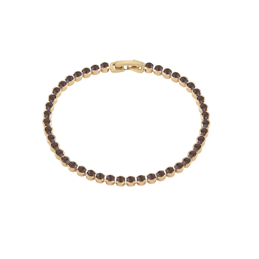 Knight & Day Dakota Tennis Bracelet - Amethyst