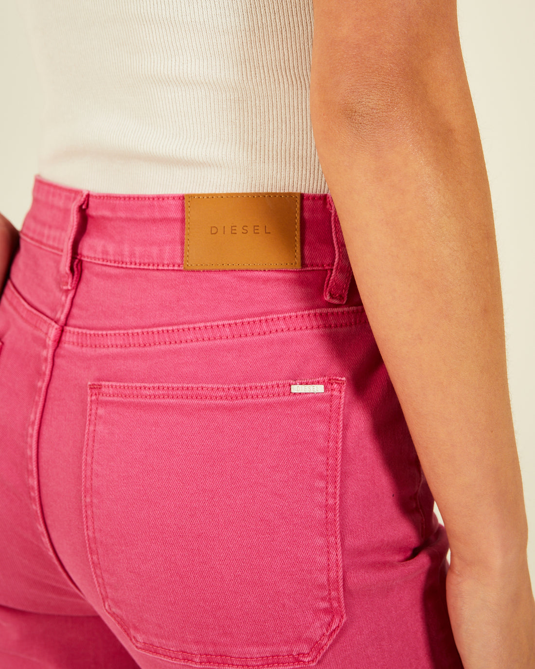 Diesel Tara Crop Flare Jeans - Pink