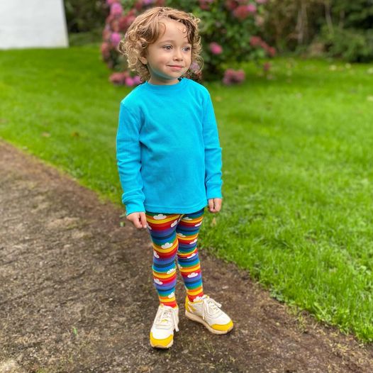 Slugs & Snails Kids Tights - Technicolour Retro Rainbow