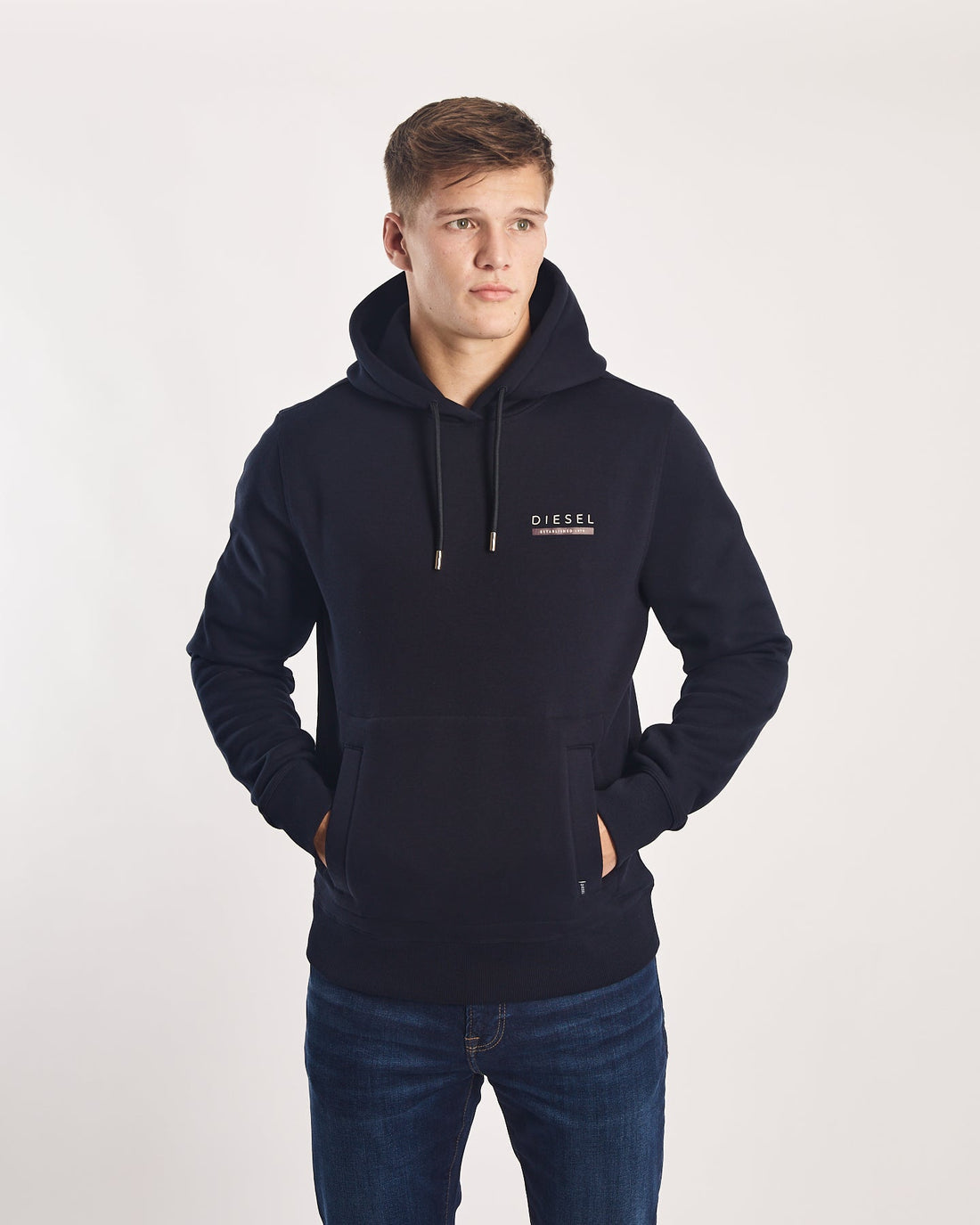 Diesel Uzay Hoodie - Navy/Wine