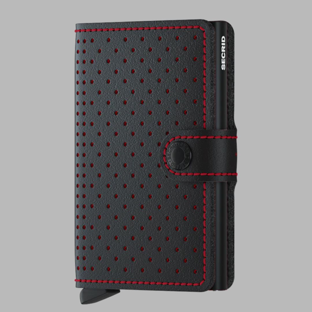 Secrid Miniwallet Perforated - Black & Red