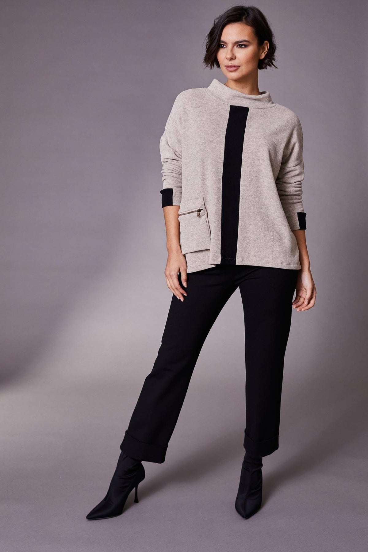 Peruzzi Classic Turn-up Trousers - Black