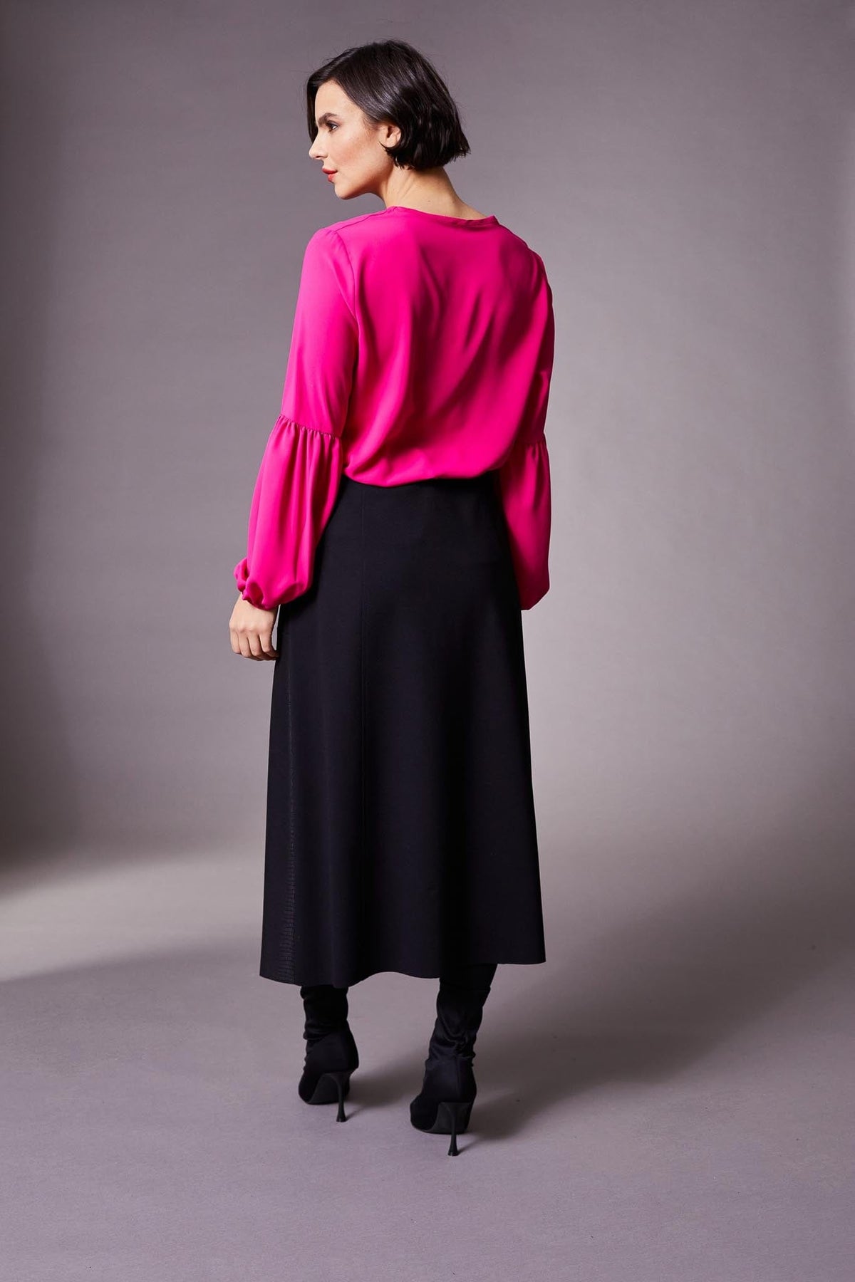 Peruzzi Mock Suede Skirt - Black