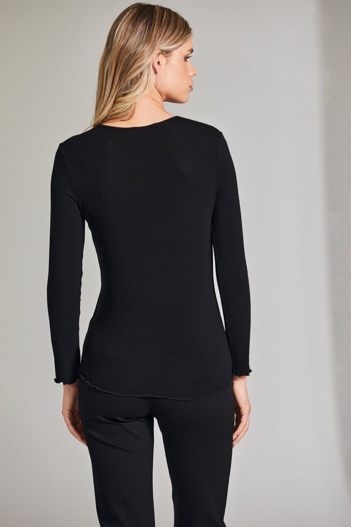 Peruzzi Merino Basic Top - Black