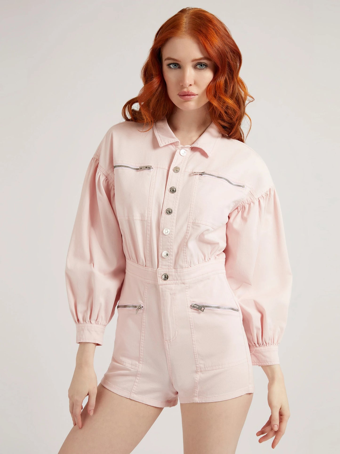 Guess Denim Playsuit - Pink