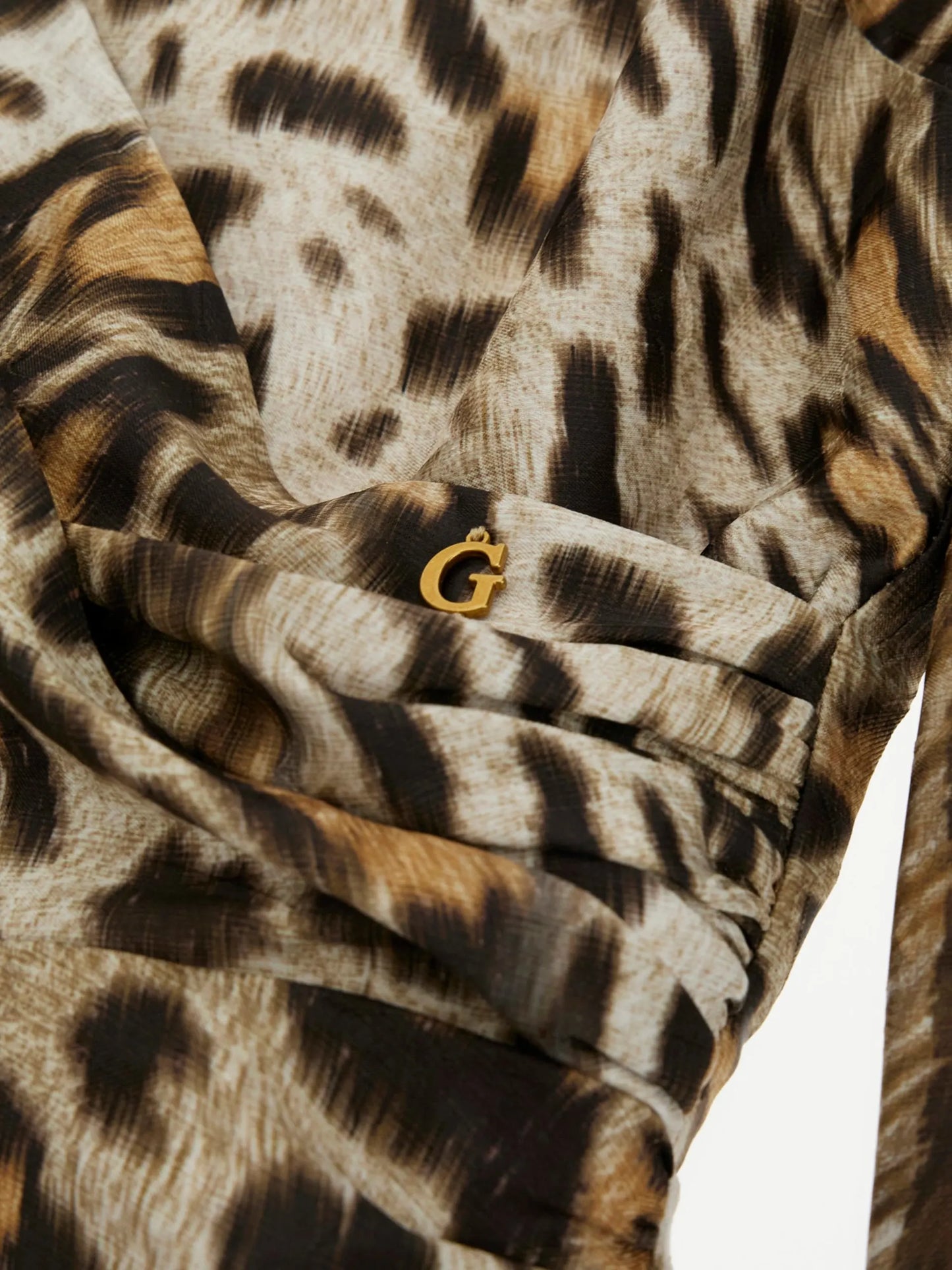 Guess Marion Wrap Dress - Animal Print