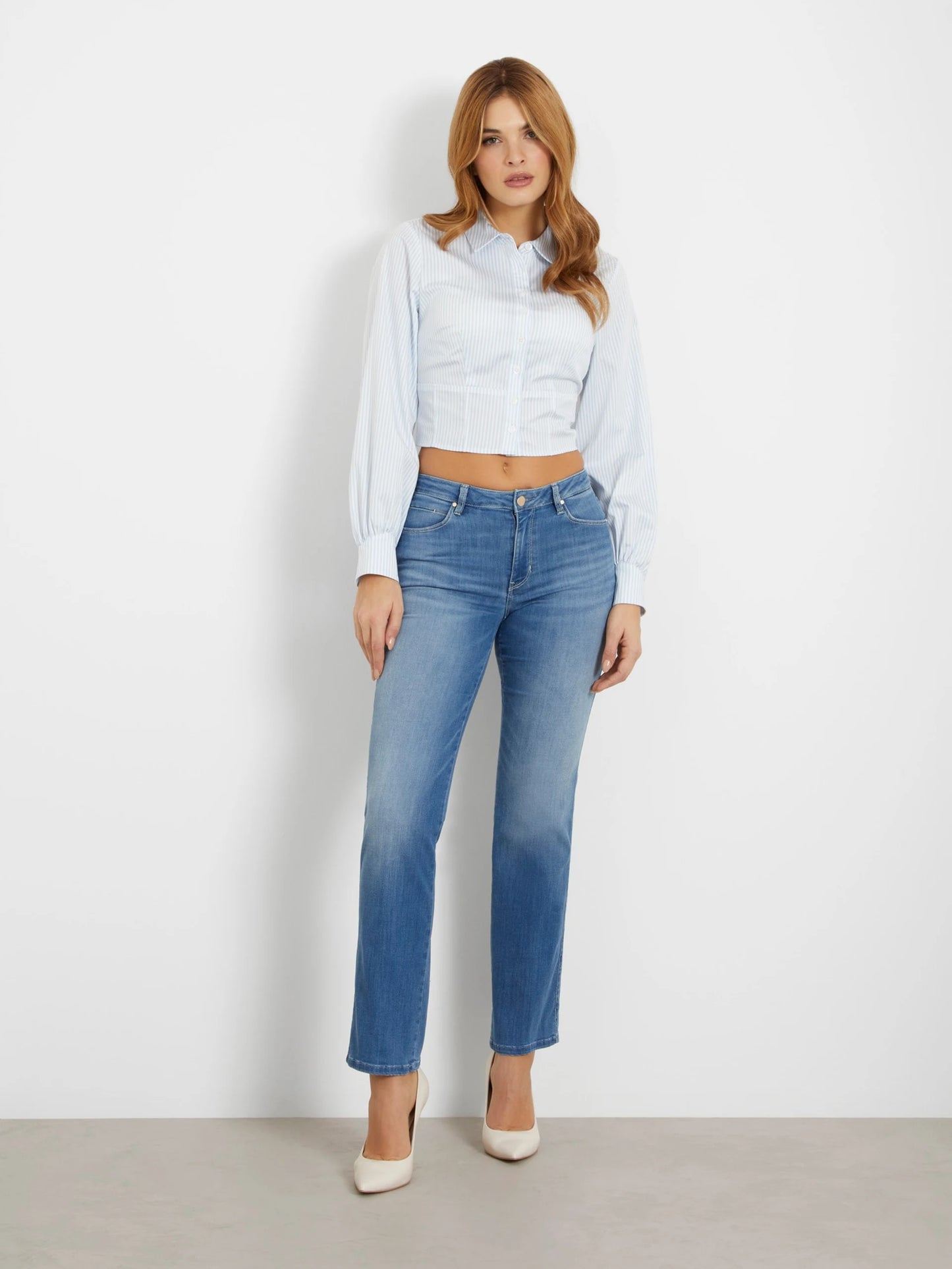 Guess Sexy Straight Leg Denims - lightwash