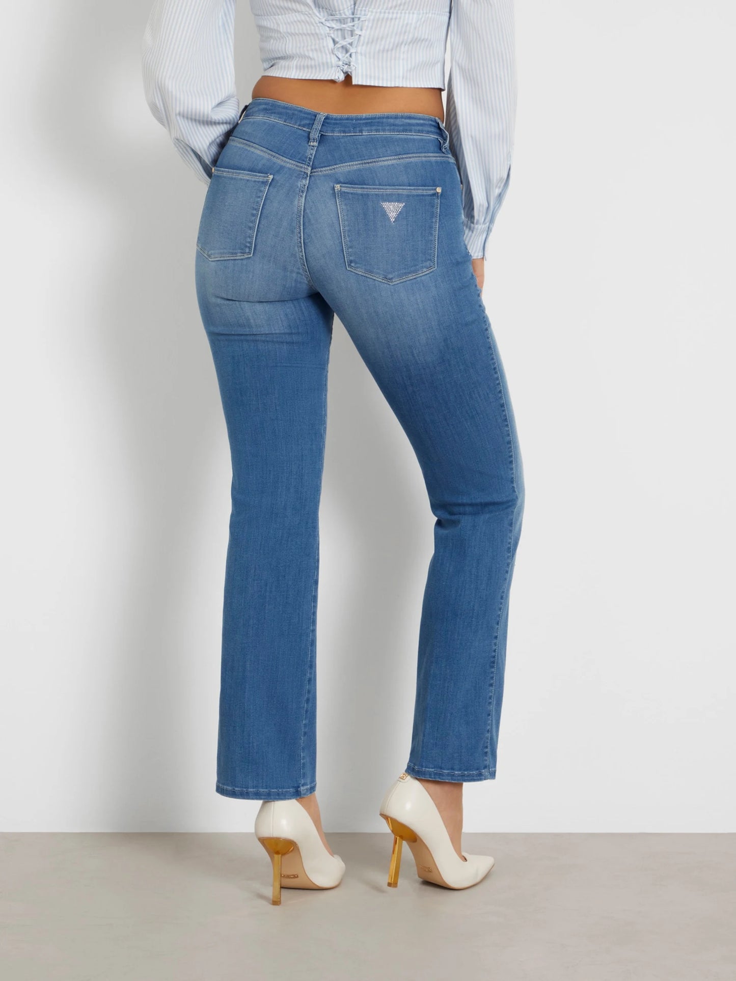 Guess Sexy Straight Leg Denims - lightwash