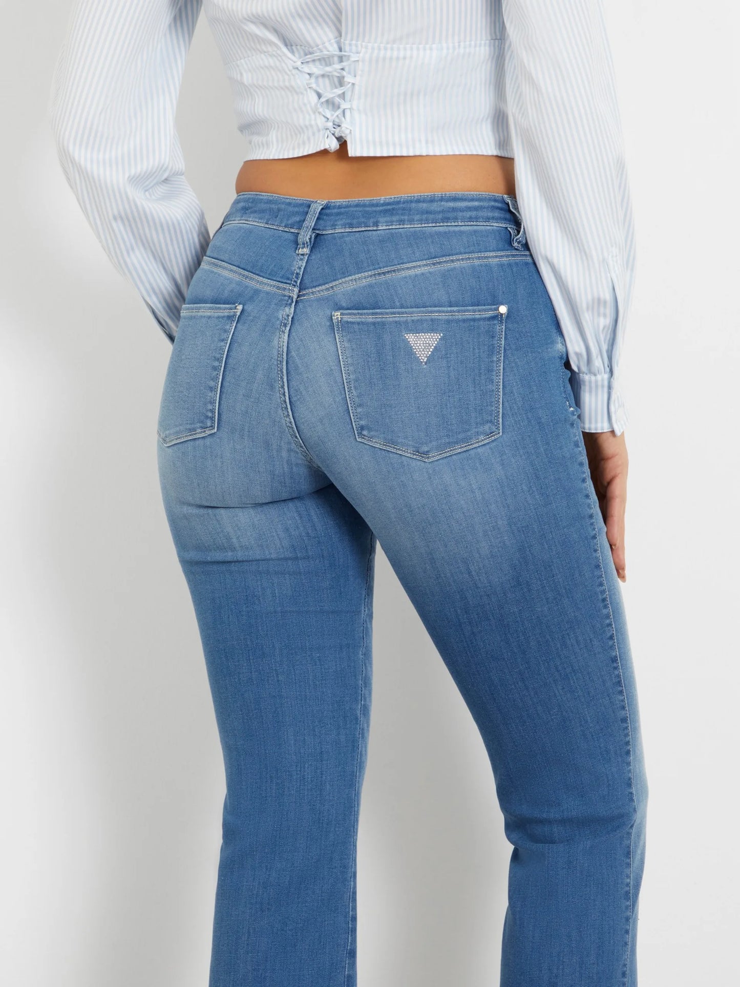 Guess Sexy Straight Leg Denims - lightwash