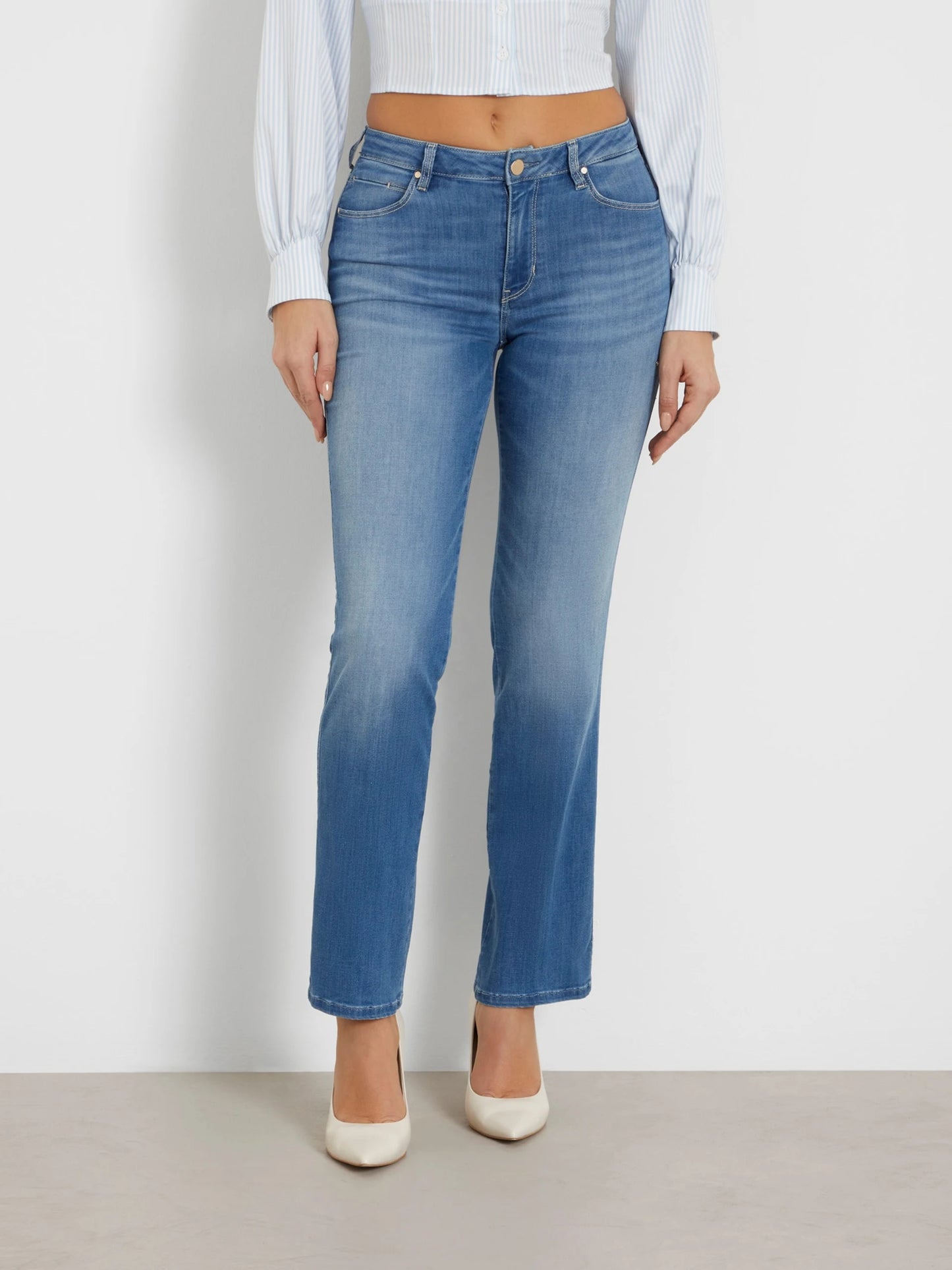 Guess Sexy Straight Leg Denims - lightwash