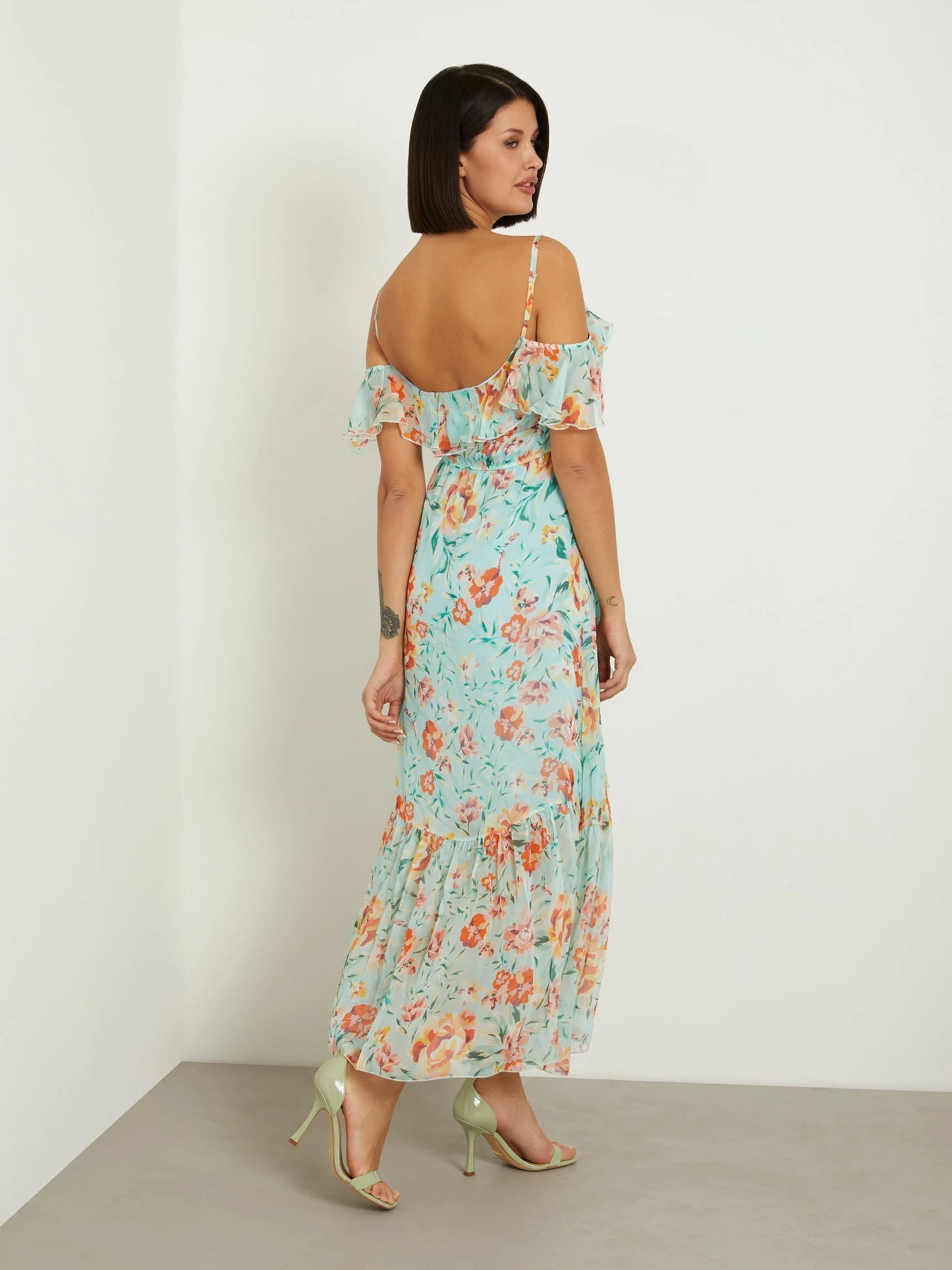Guess Elide Floral Print Maxi Dress - Rose Meadow