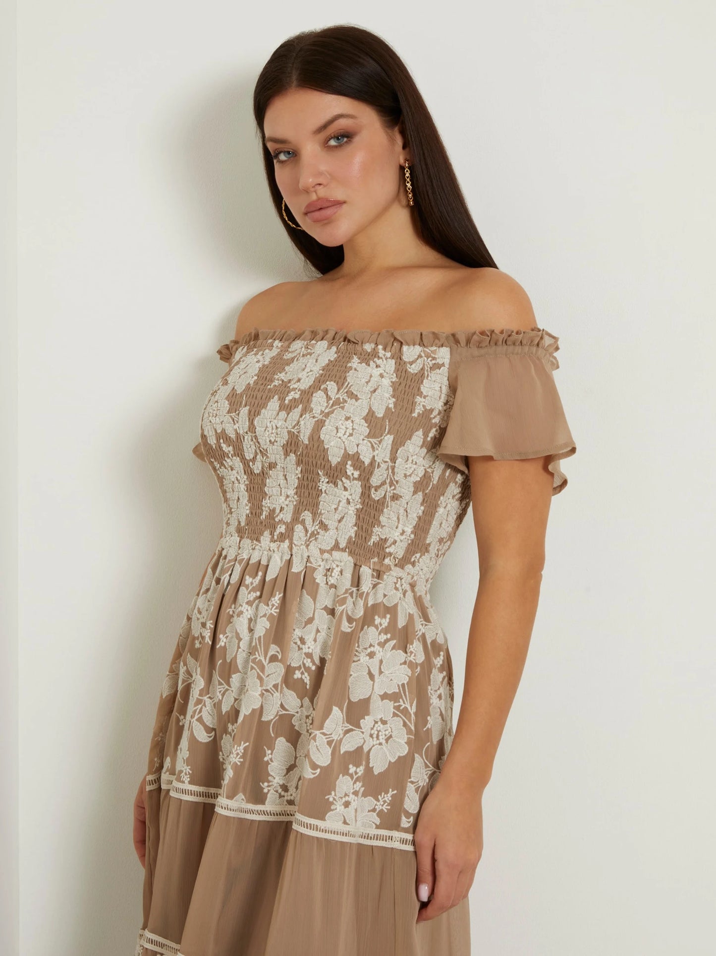 Guess Giuditta Embroidered Maxi Dress