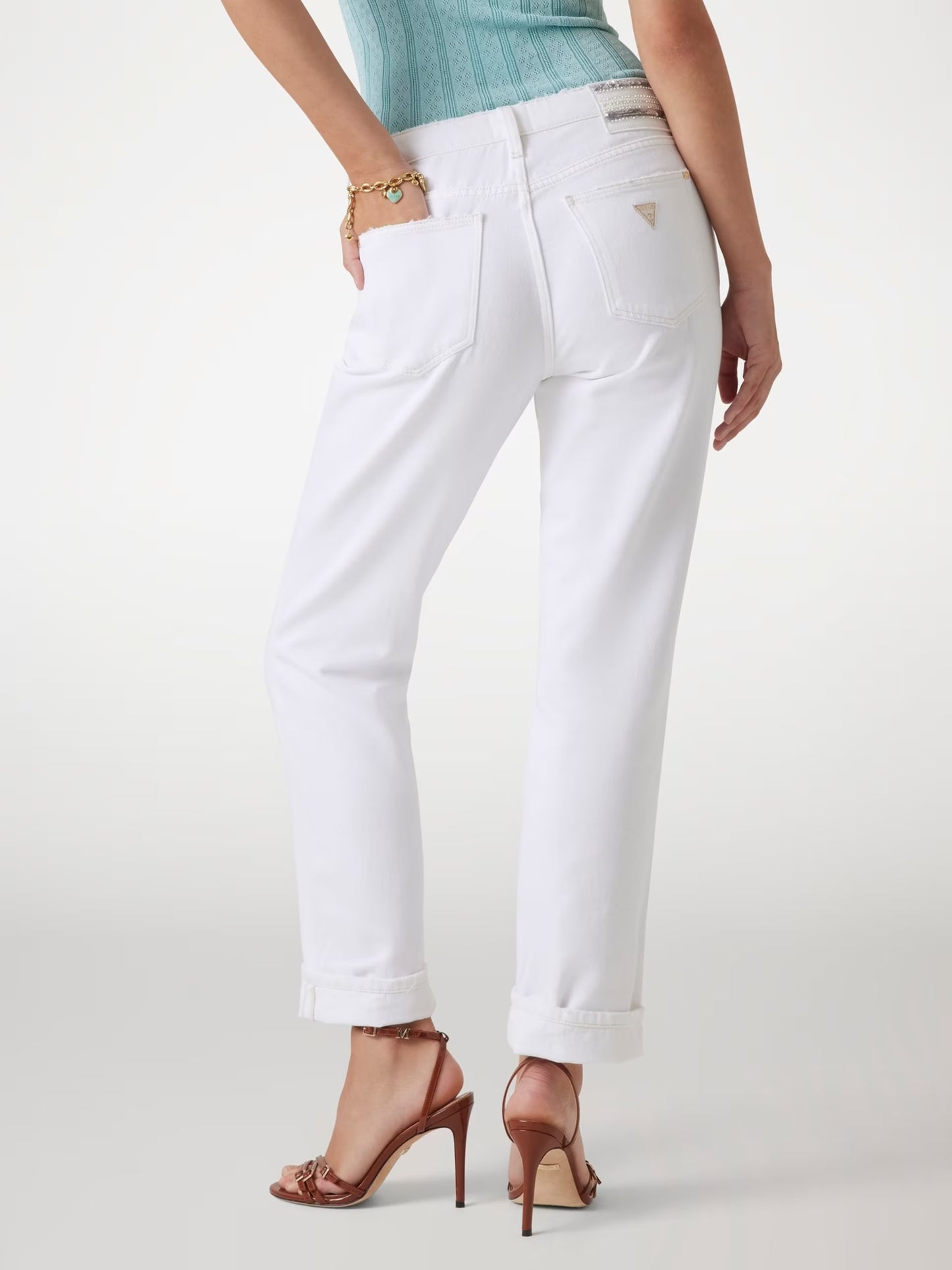Guess Celia Boyfriend Jean - White