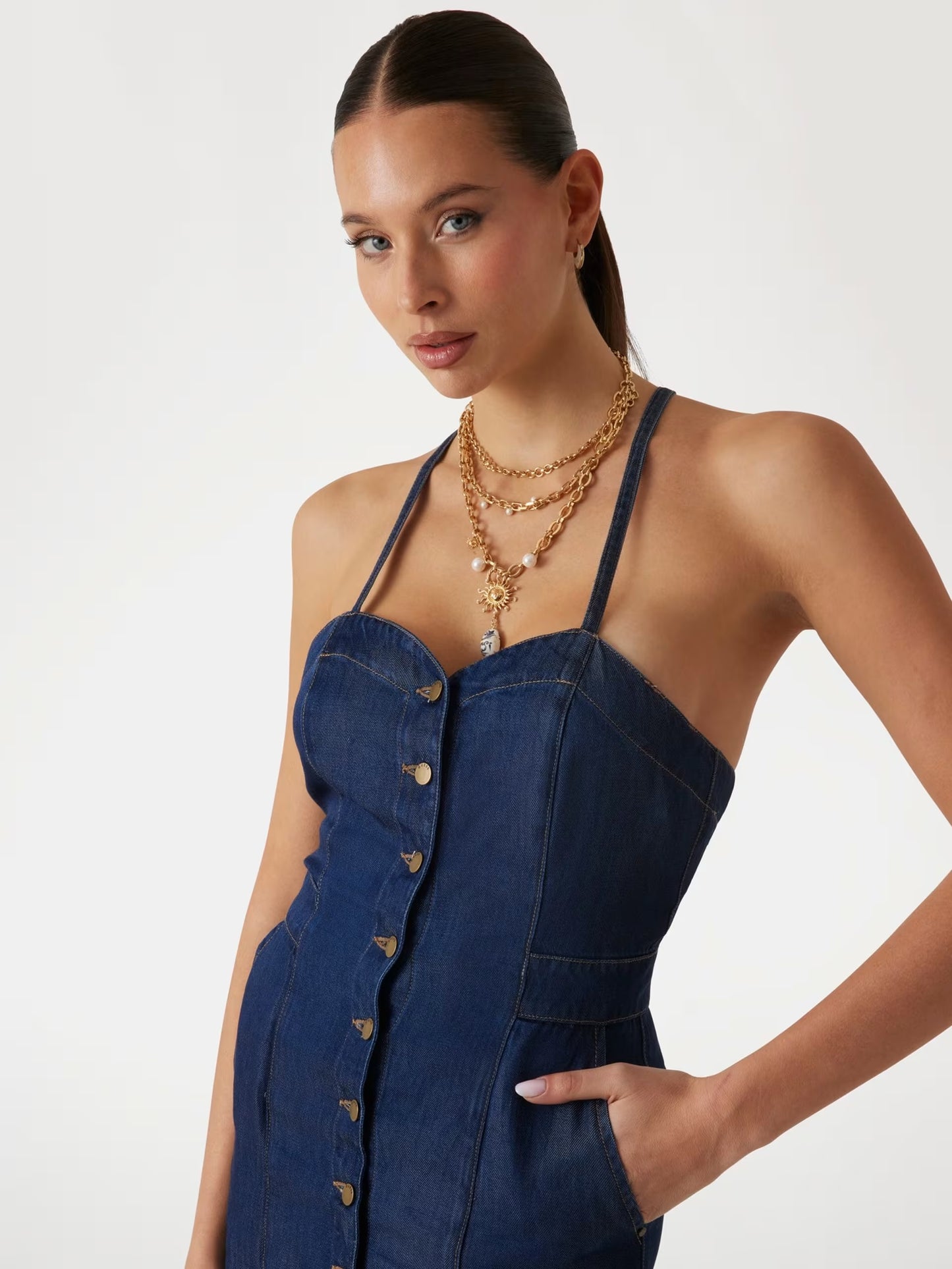 Guess Enda Midi Denim Dress