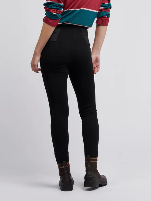 US Polo Assn Elastic Waistband Leggings - Black