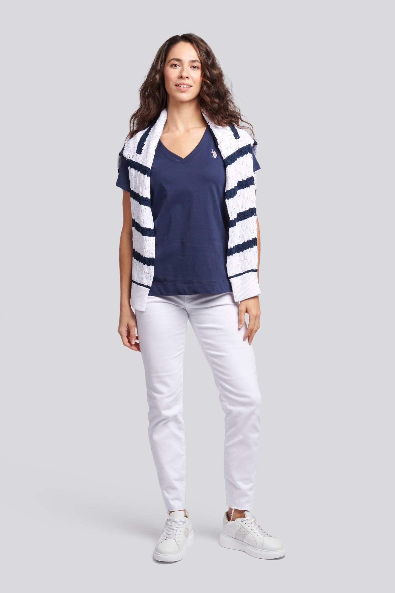 U.S. Polo Assn. V- Neck Tee - Navy