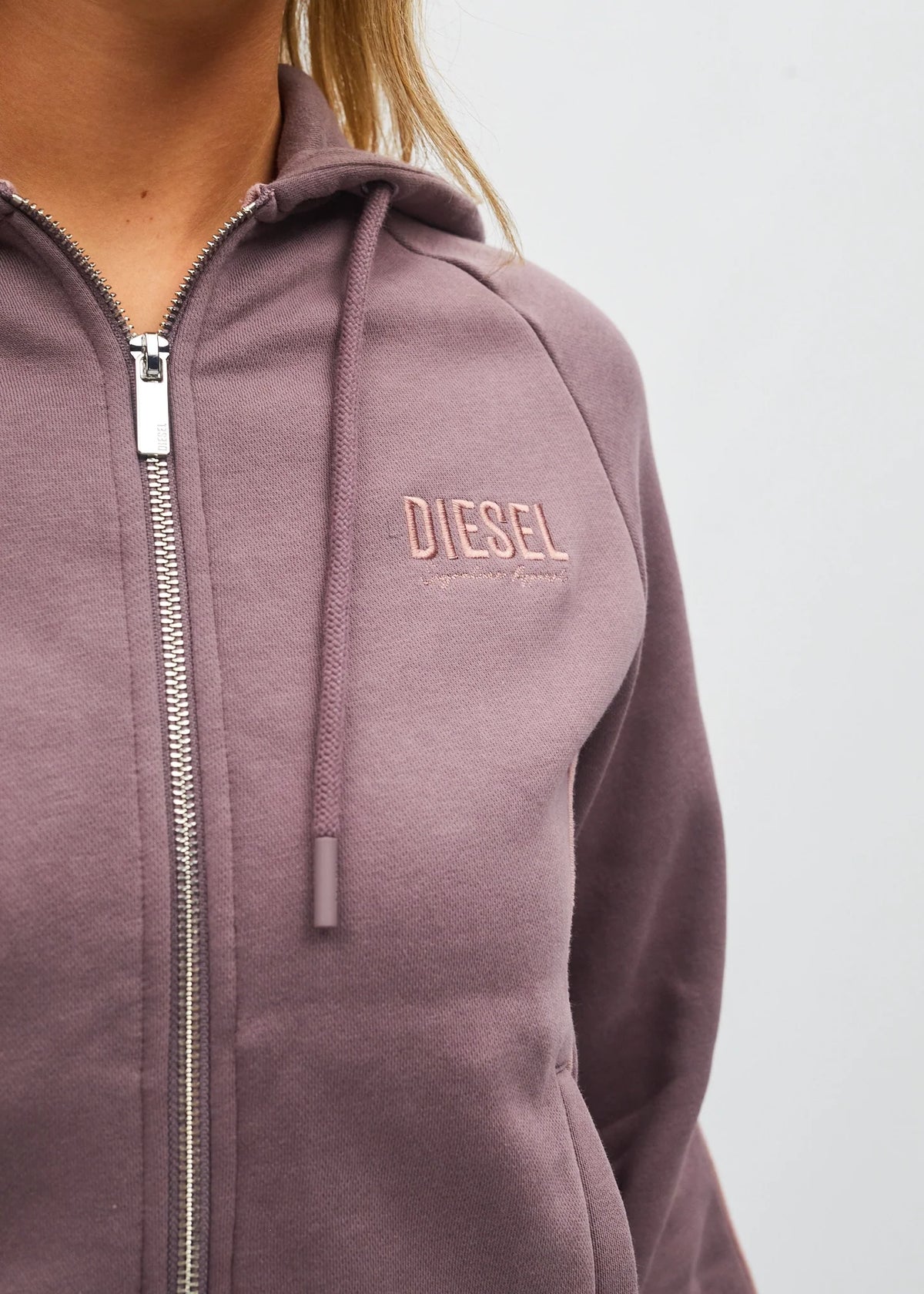 Diesel Cruz Zipper Hoodie - Dusty Mauve