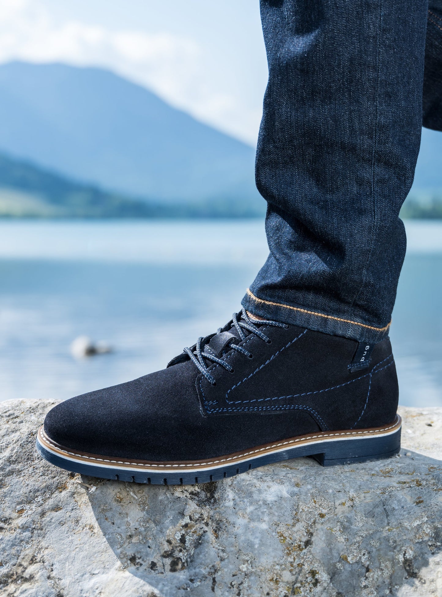 Bugatti Lace Up Boot - Dark Blue
