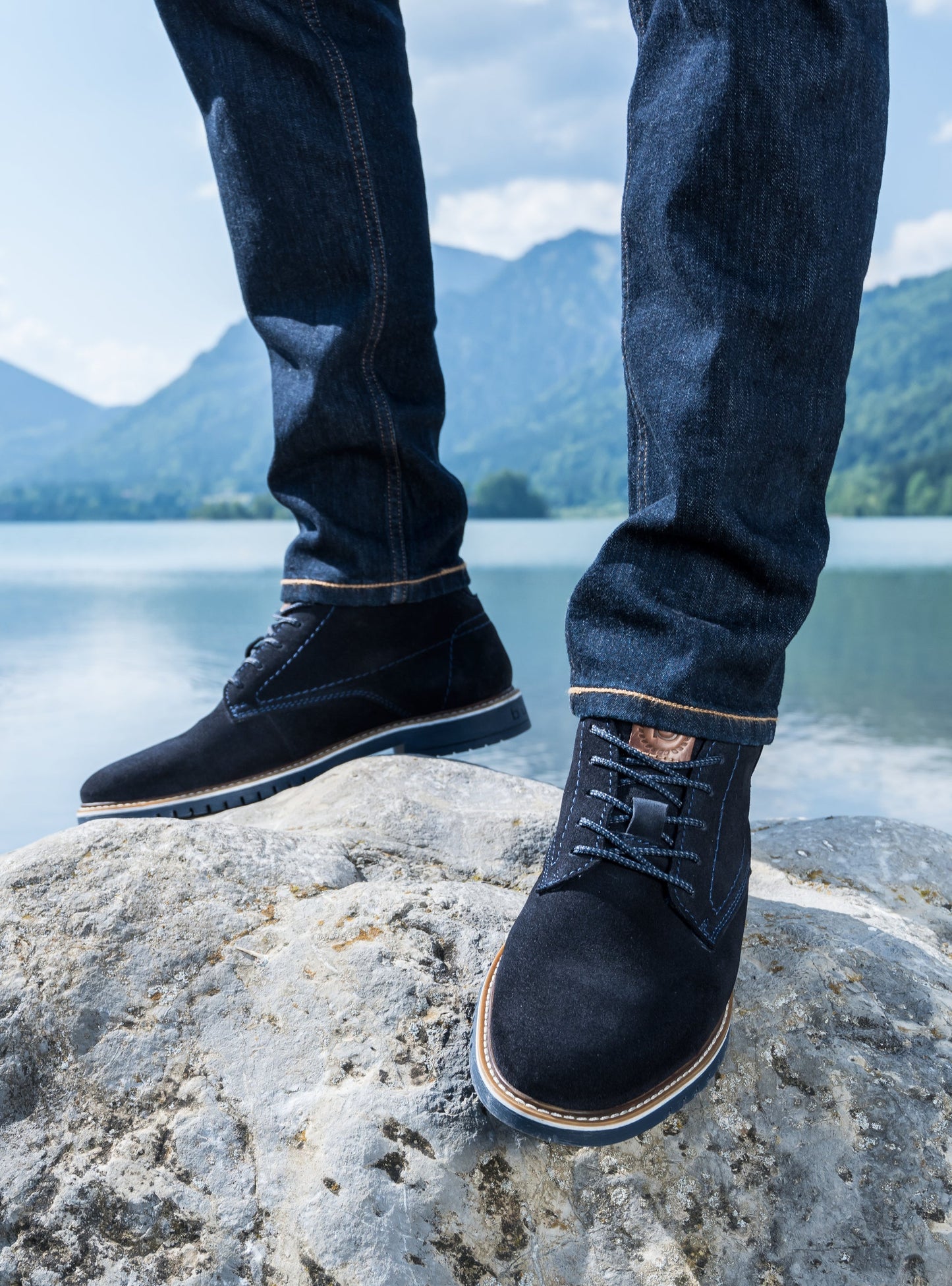 Bugatti Lace Up Boot - Dark Blue