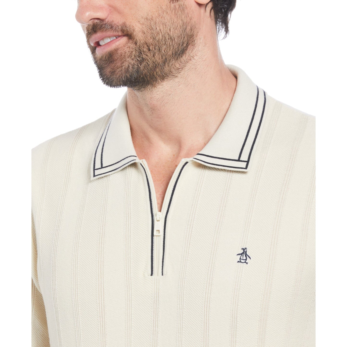 Original Penguin Knit Polo Shirt- Birch
