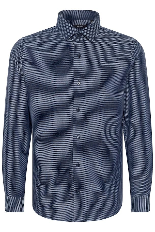 Matinique Logan Cotton Print Shirt - Dark Navy