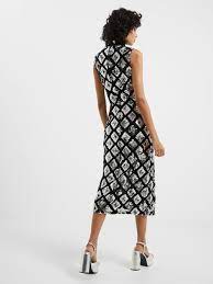 French Connection Axel Embellished Midi Dress - Silver