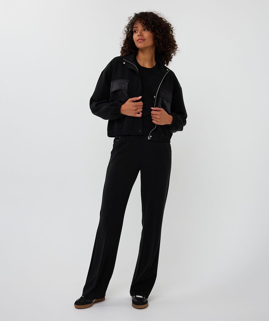 Esqualo Cardigan Bomber - Black