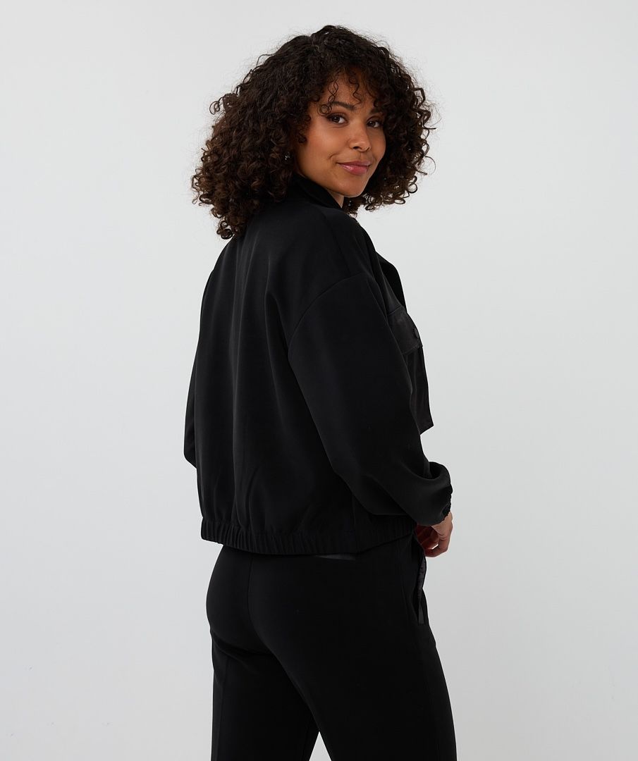 Esqualo Cardigan Bomber - Black