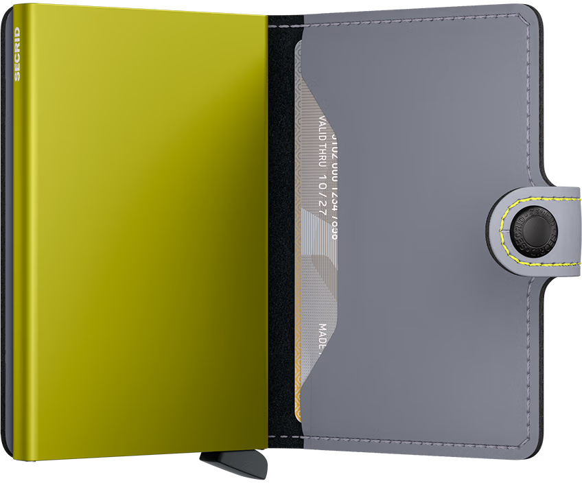 Secrid Miniwallet - Matte Grey/Lime