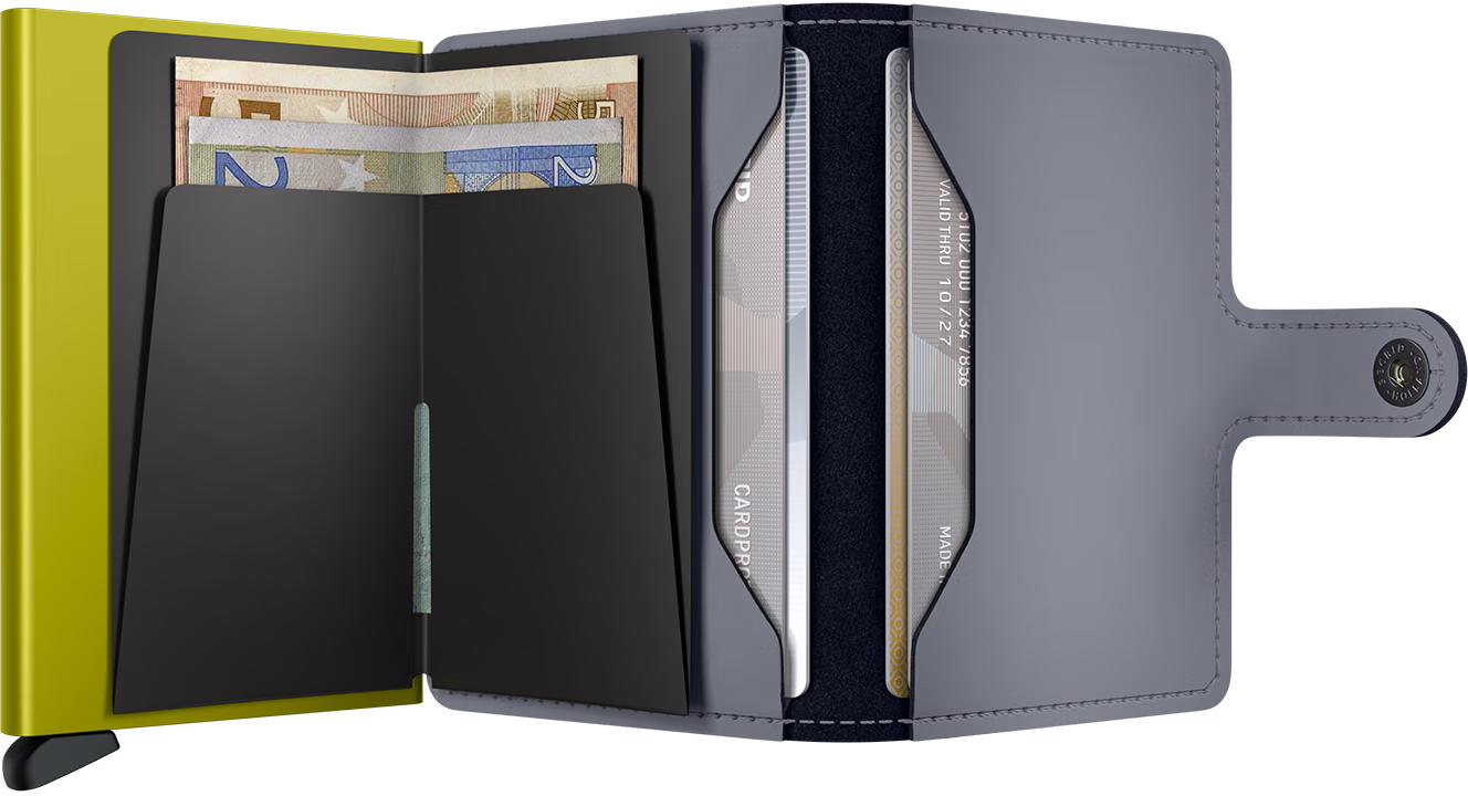 Secrid Miniwallet - Matte Grey/Lime