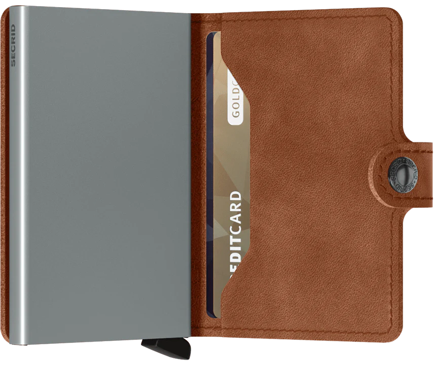 Secrid MiniWallet - Vintage Cognac Silver