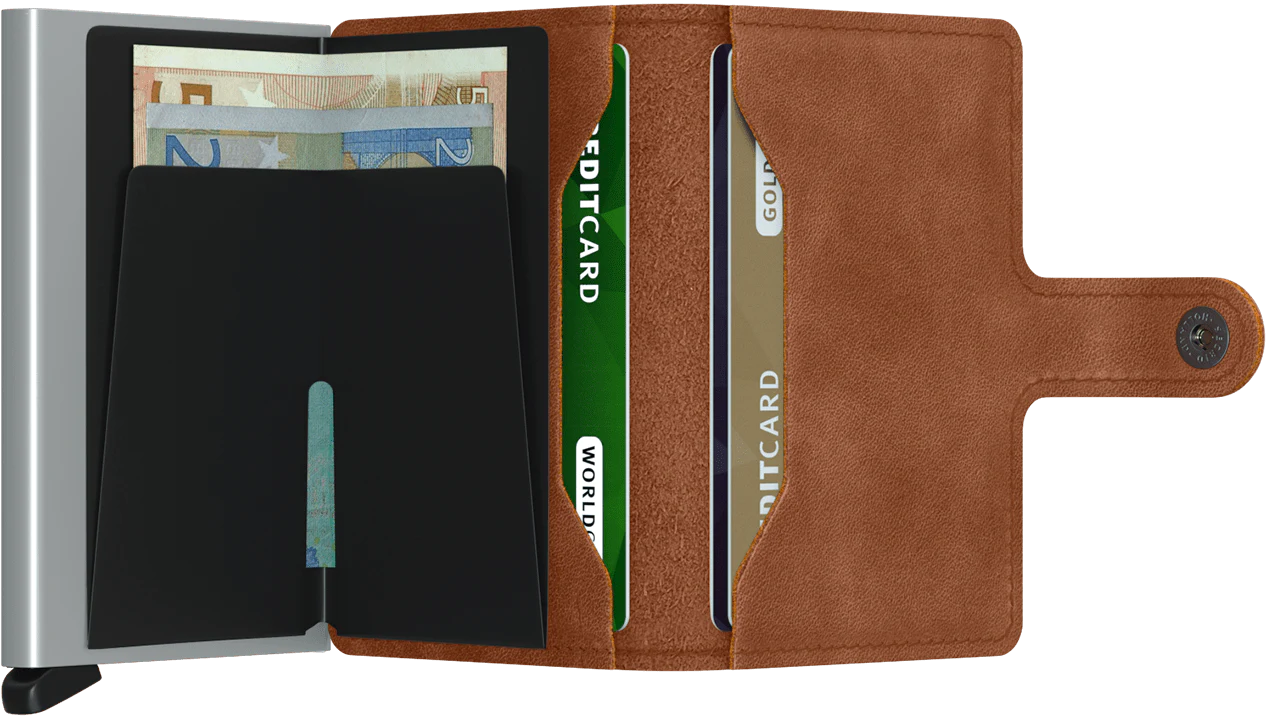 Secrid MiniWallet - Vintage Cognac Silver