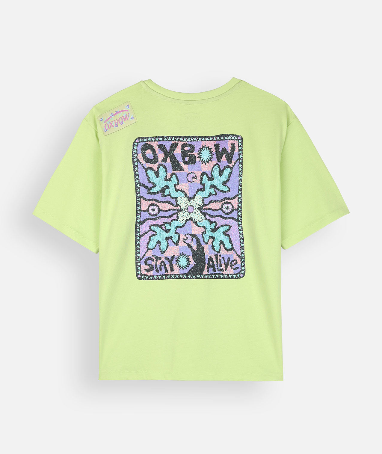 Oxbow Mozac Printed T-Shirt - Lime