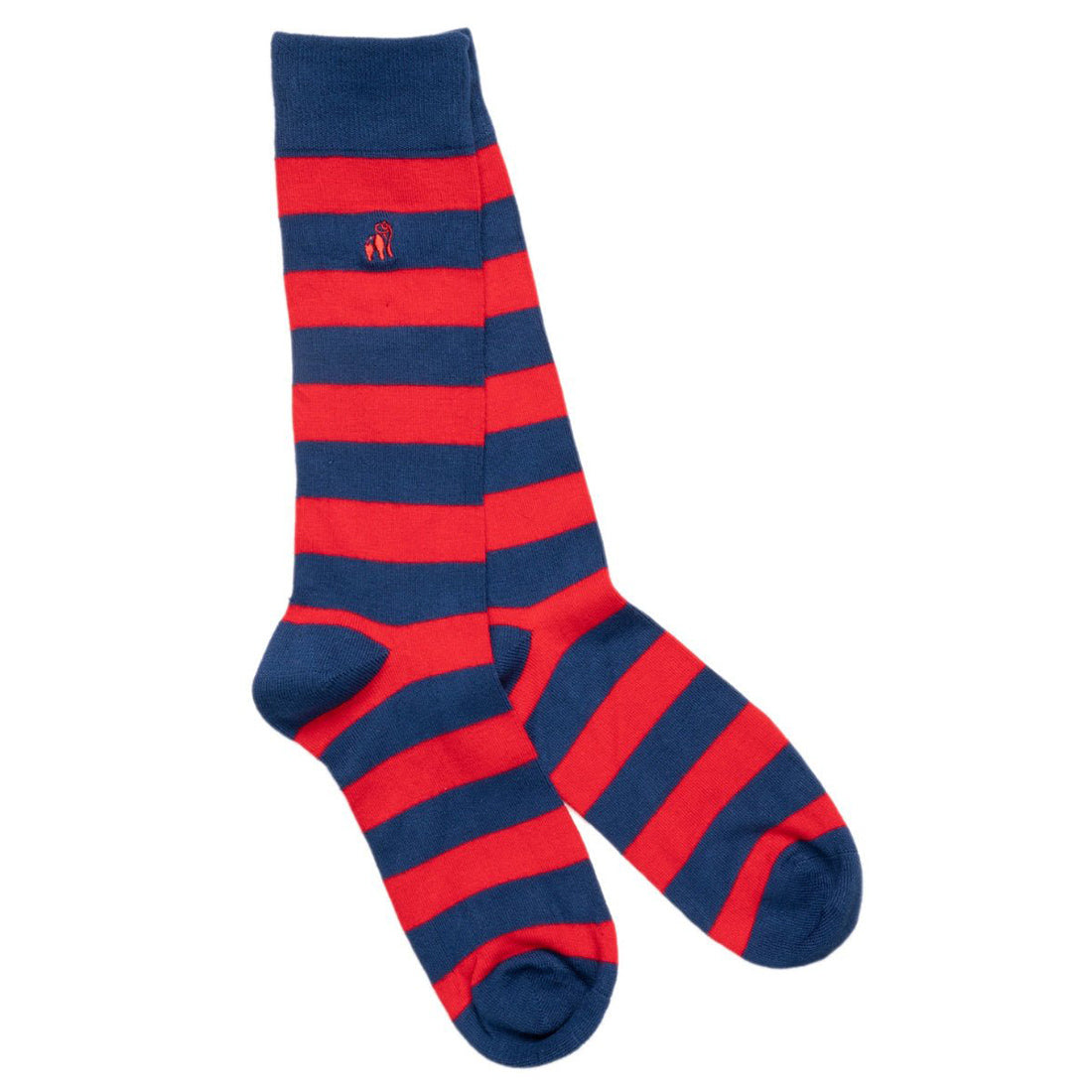 Swole Panda Bamboo Socks - Classic Red Stripe