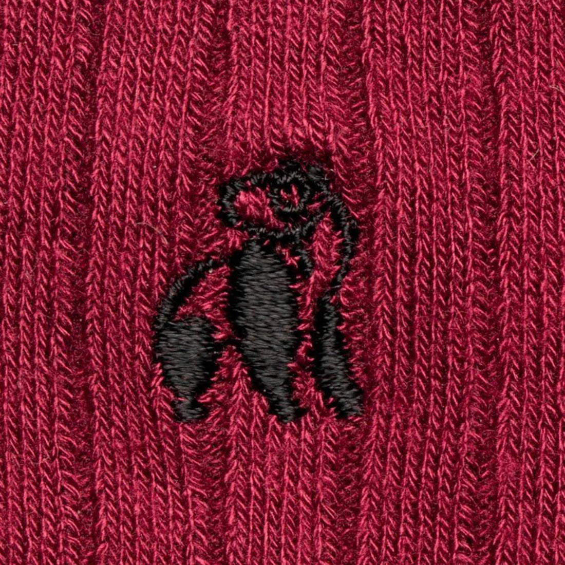 Swole Panda Bamboo Socks - Deep Burgundy
