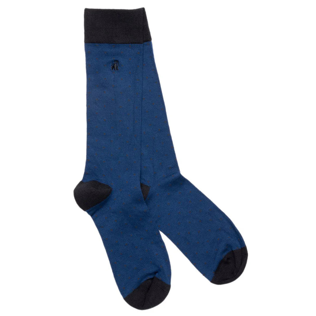 Swole Panda Bamboo Socks - Spotted Royal Blue