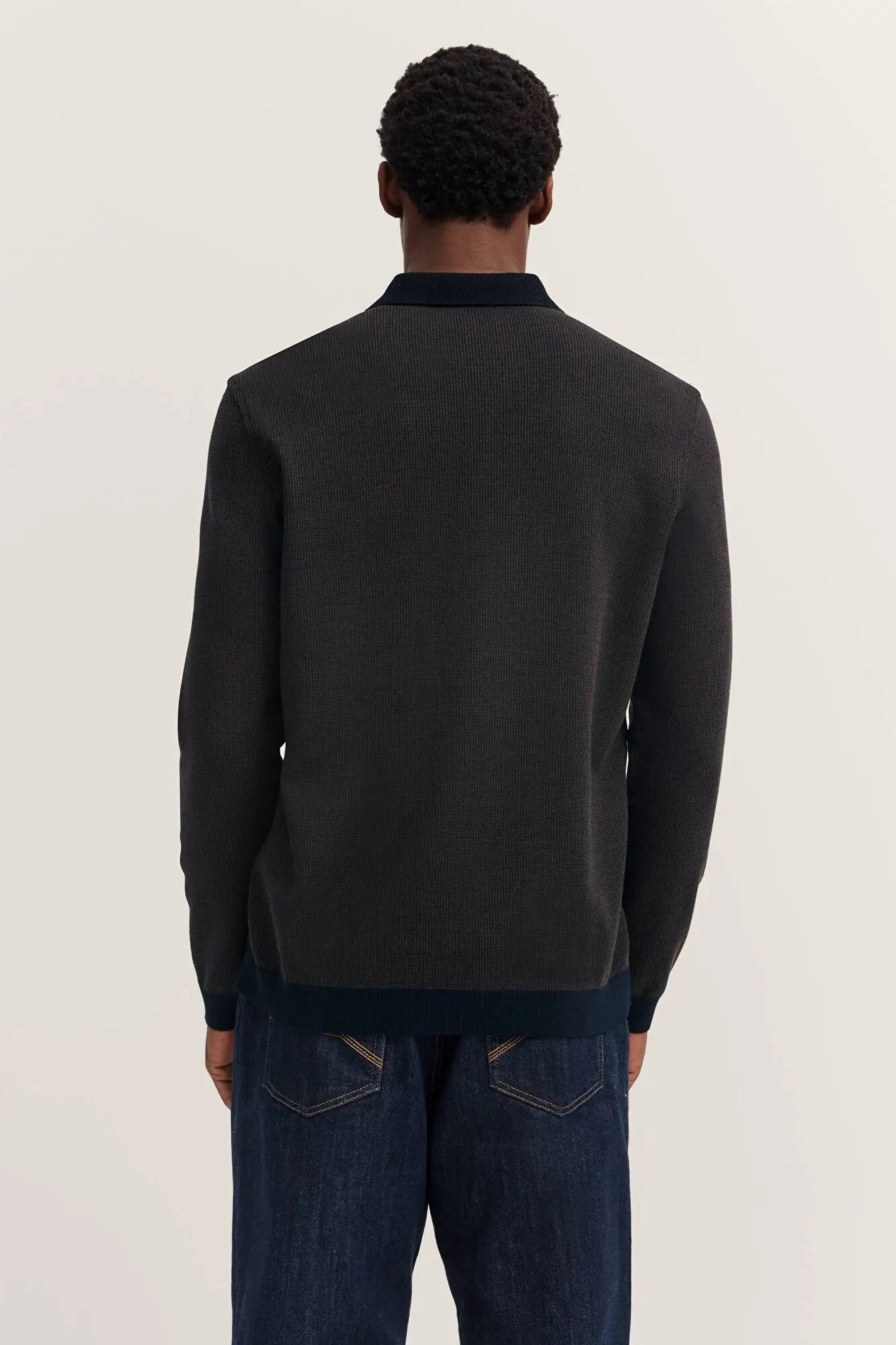 Bugatti Zip Knit Jumper- Brown