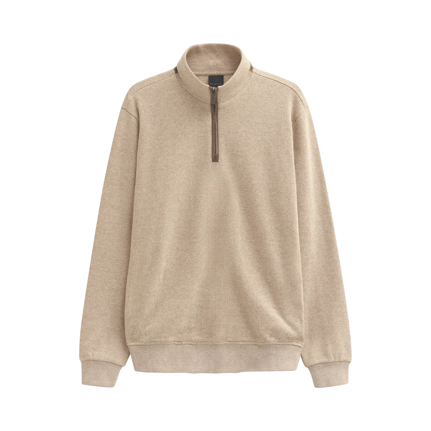 Bugatti Zip Knit Jumper - Beige