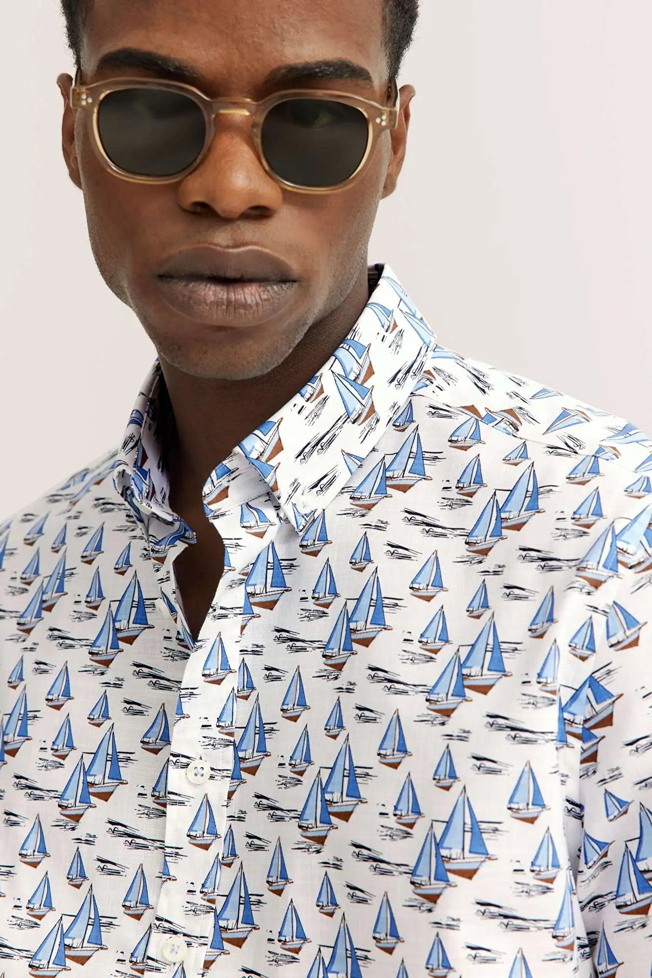 Bugatti Short Sleeve Printed Shirt - Boats