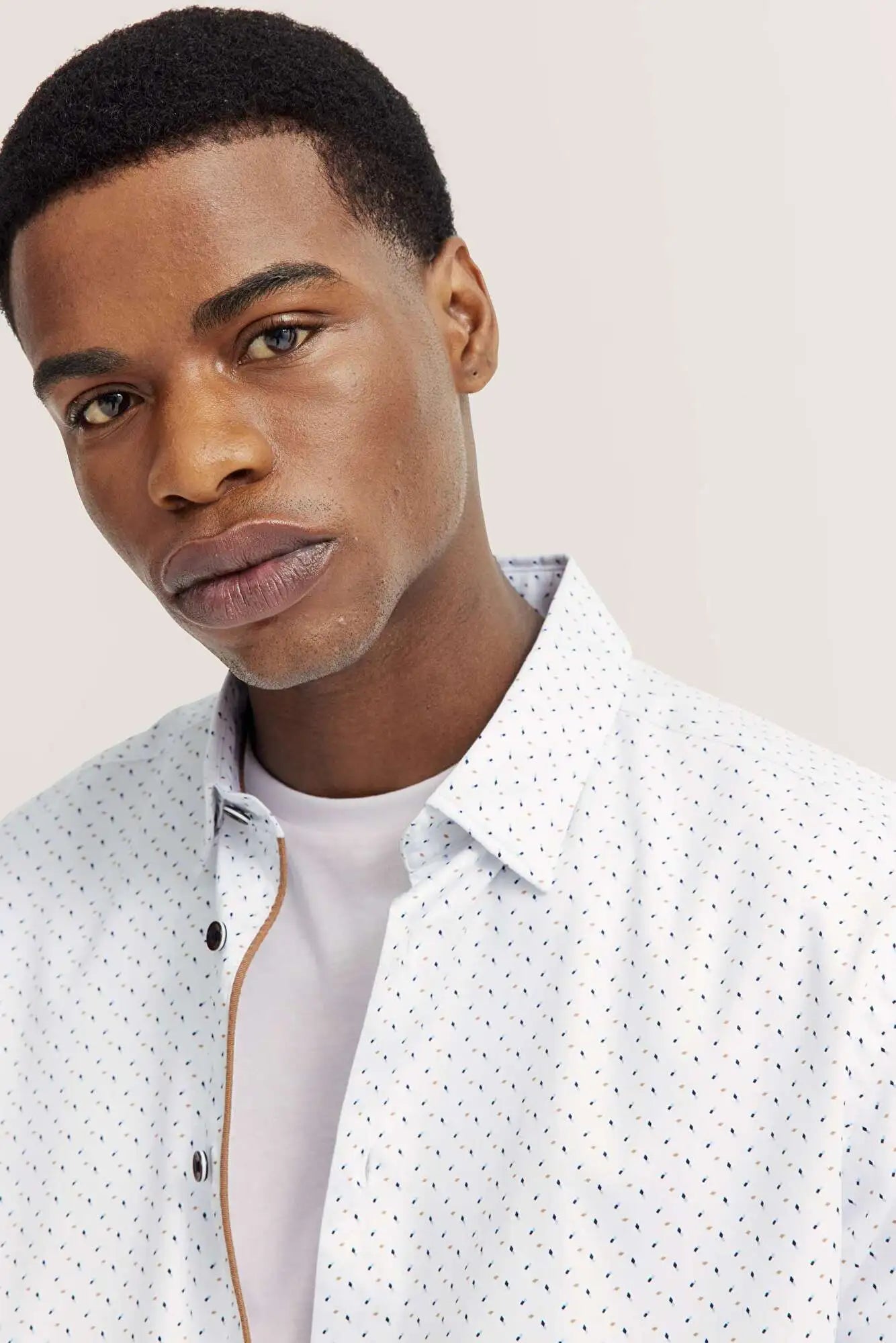 Bugatti Patterned Shirt - White