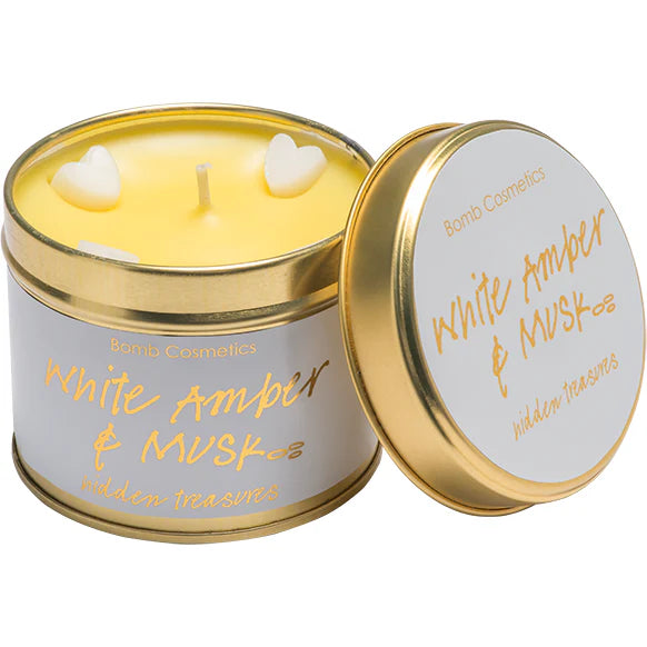 Bomb Cosmetics White Amber & Musk Tin Candle