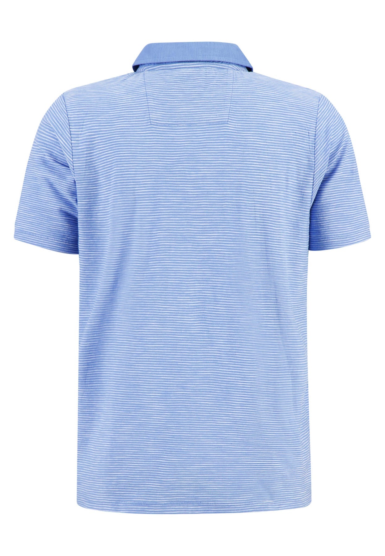Fynch Hatton Cotton Jersey Polo Shirt in Light Sky
