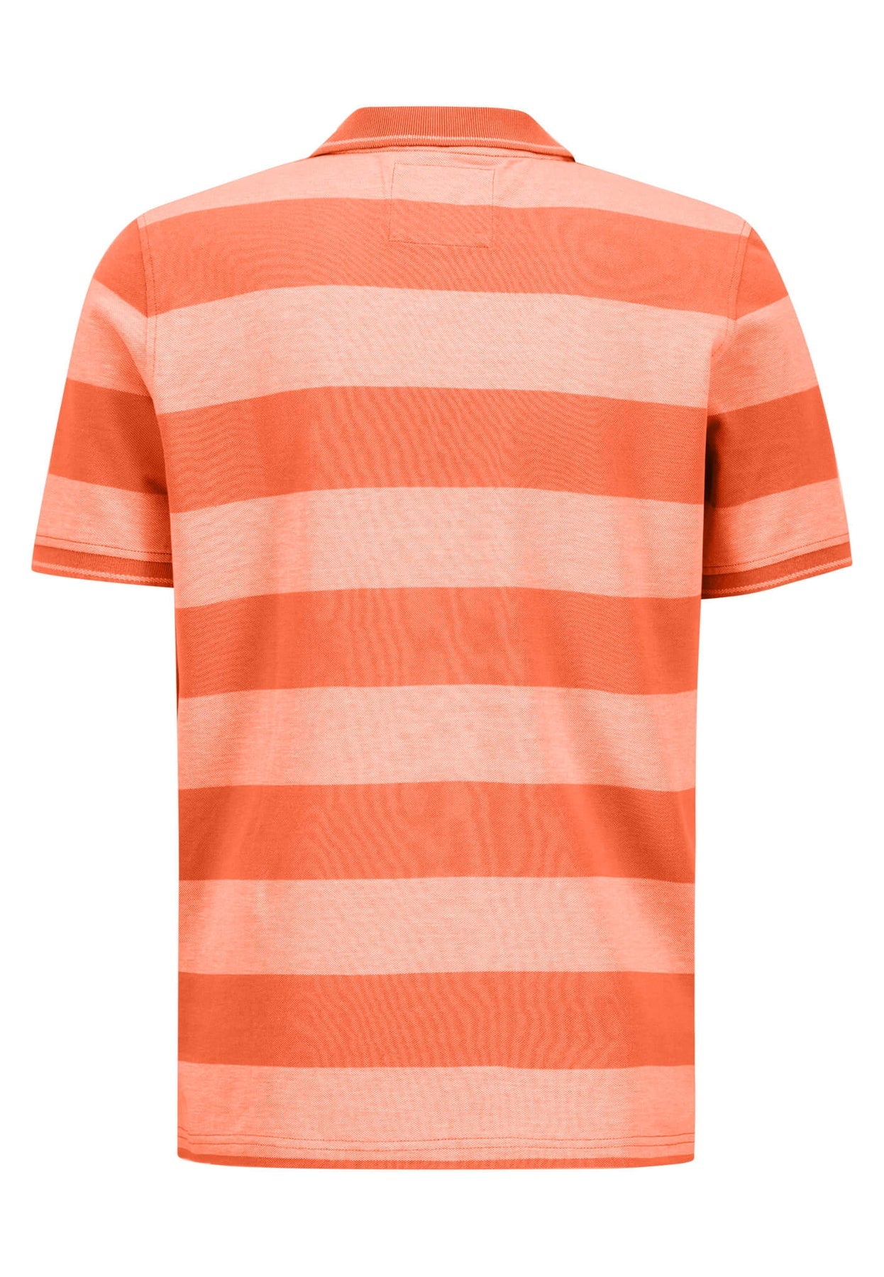 Fynch Hatton Two Tone Stripe Tangerine Polo