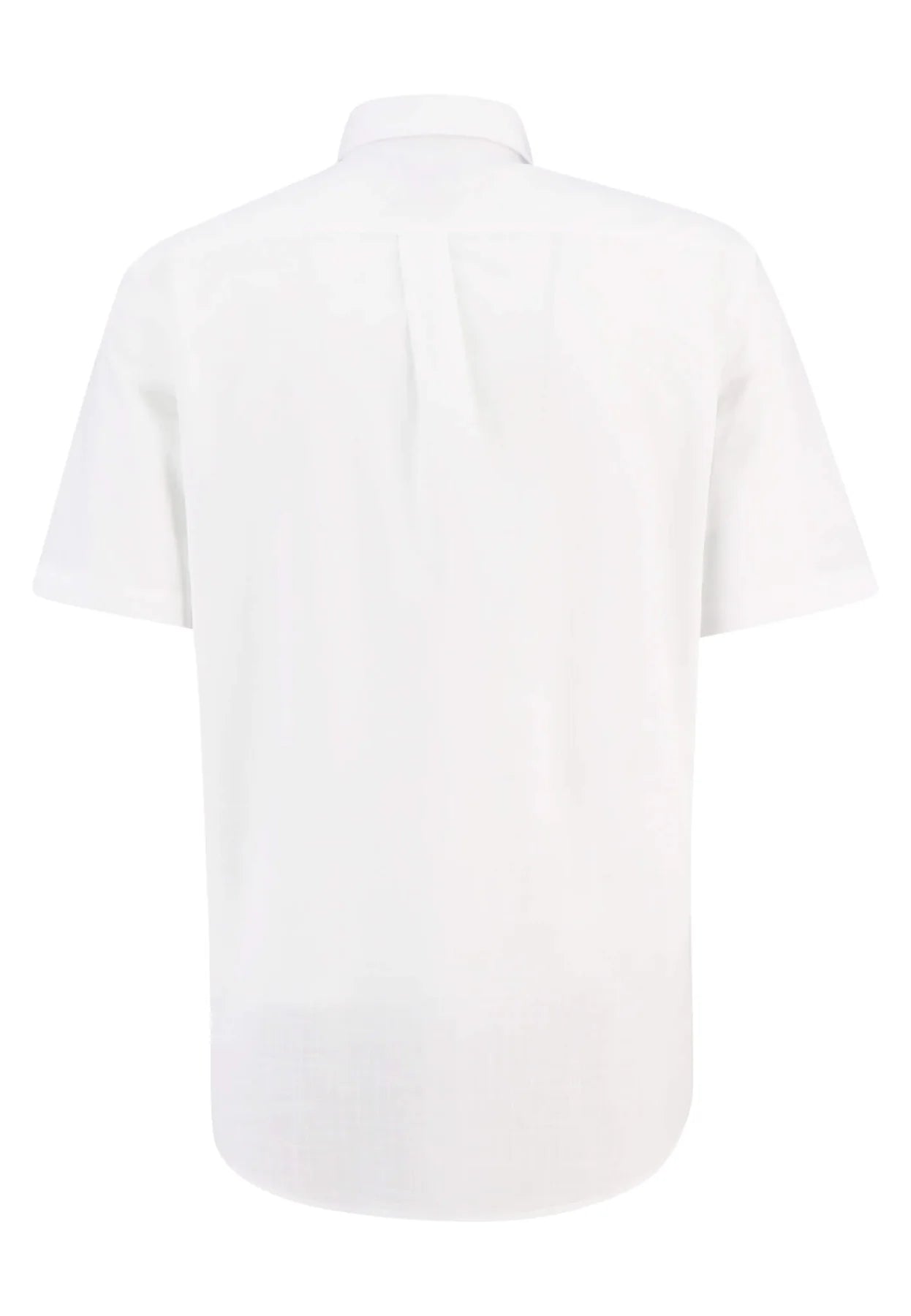 Fynch Hatton Cotton Short-Sleeve Shirt- White