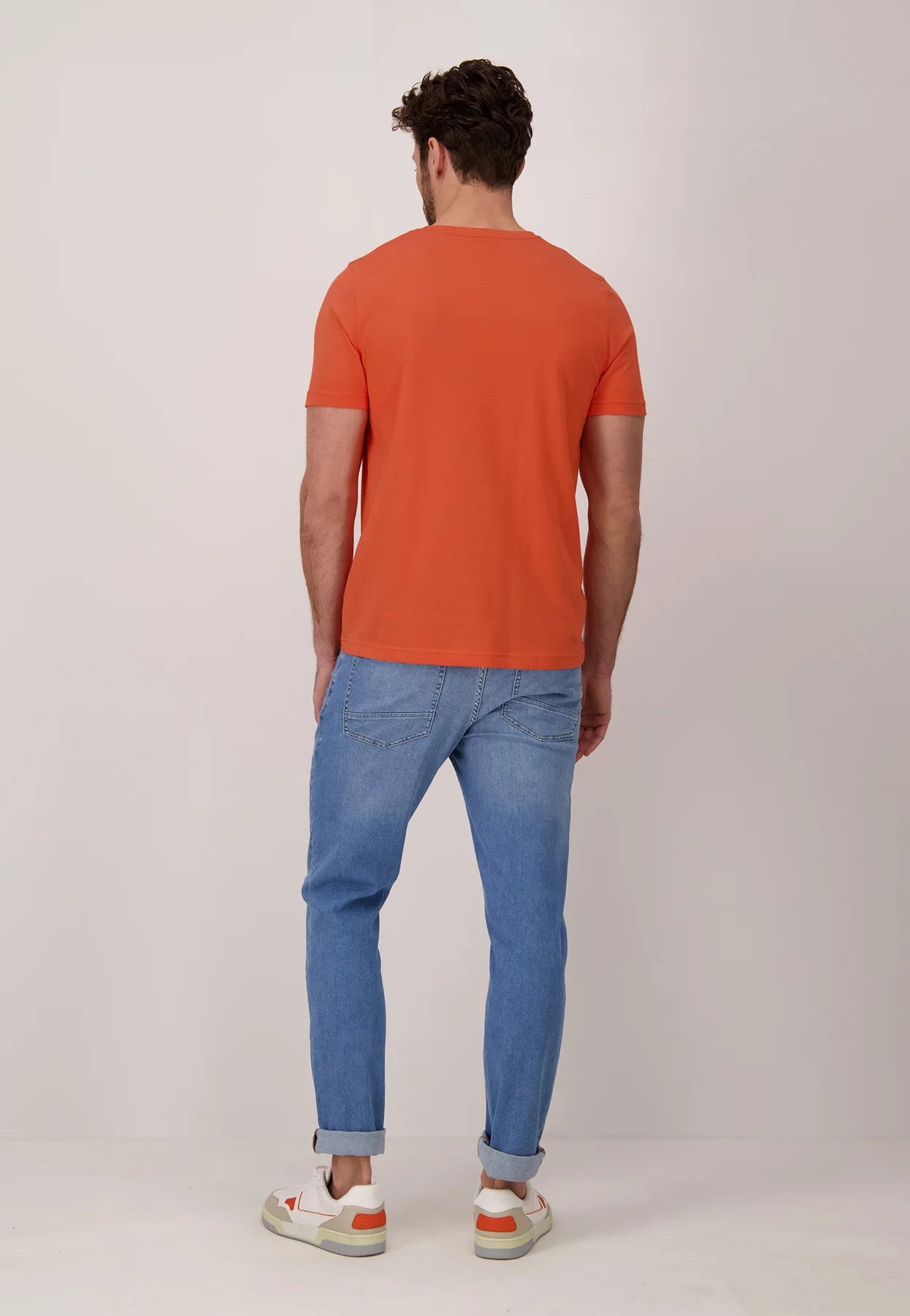 Fynch Hatton Cotton Jersey T-Shirt- Tangerine