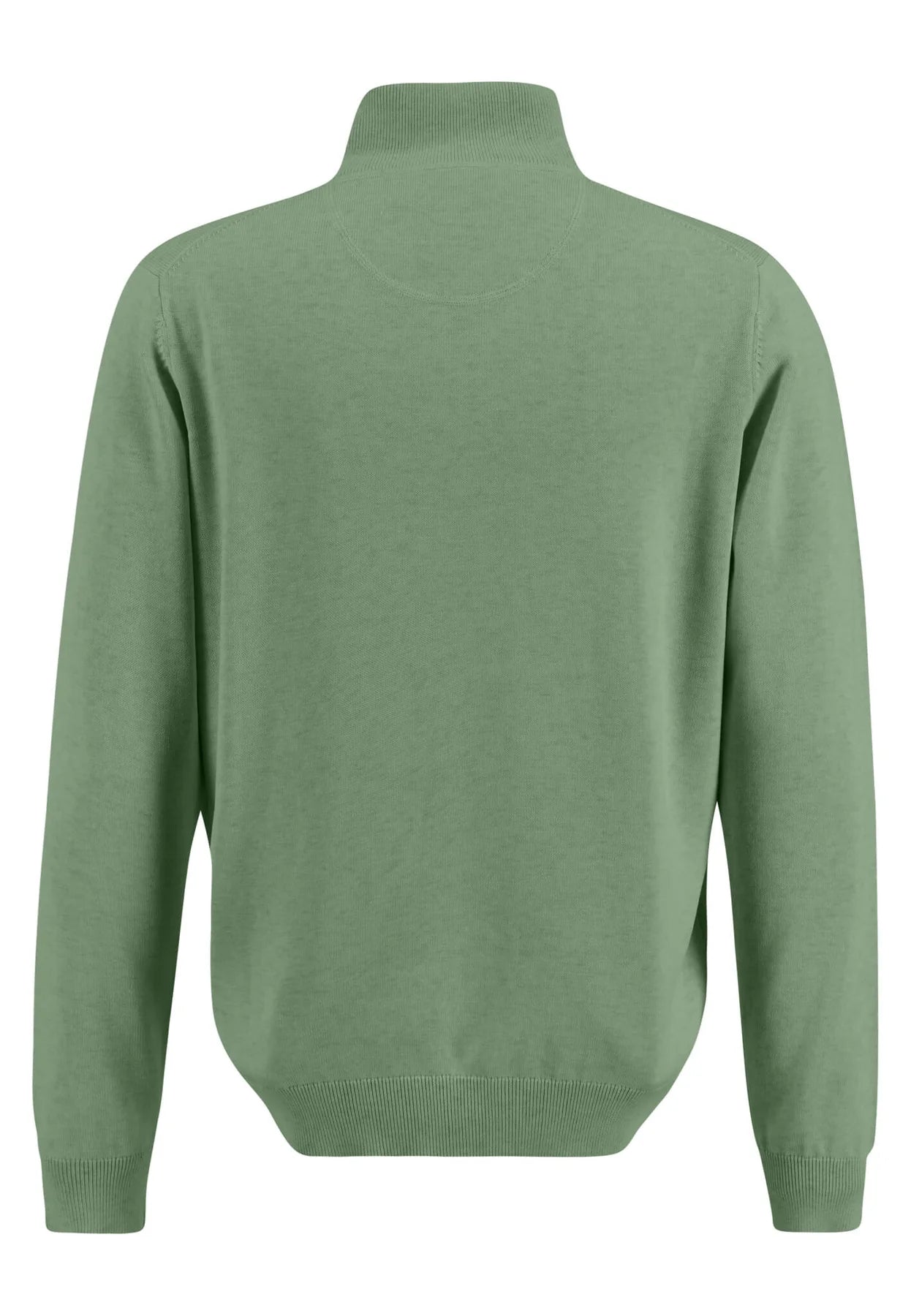 Fynch Hatton Troyer Zip Sweater -Spring Green